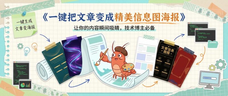 一键把文章变成精美信息图海报，我把这个 Skill 开源了-环球搭子