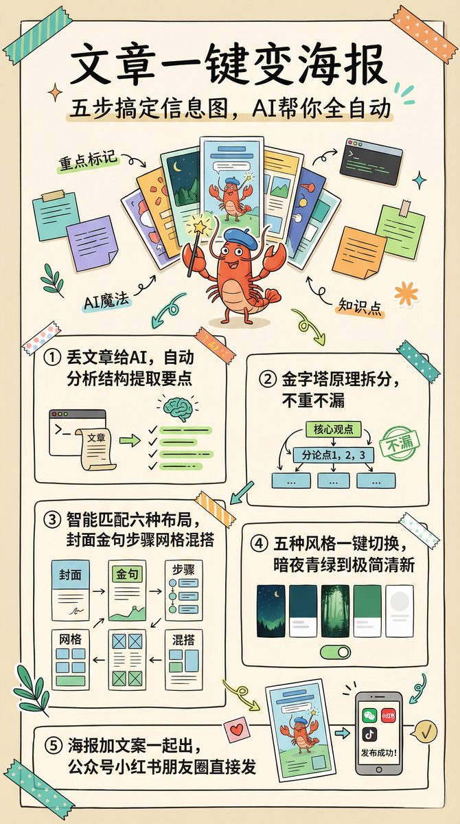 图片[7]-一键把文章变成精美信息图海报，我把这个 Skill 开源了-环球搭子