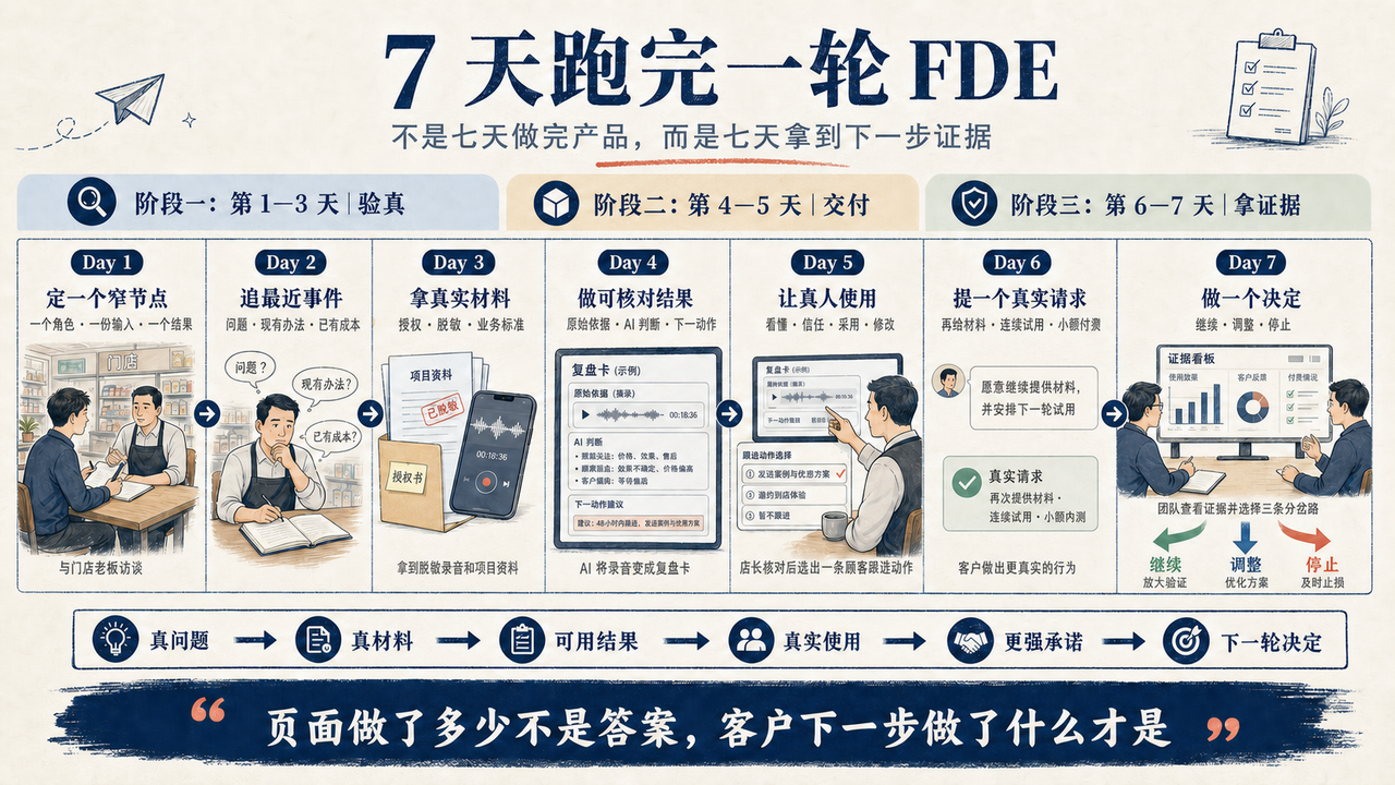 从真实现场到 10+ 家付费内测|一个行业人跑通 FDE 产品化的完整过程 配图1